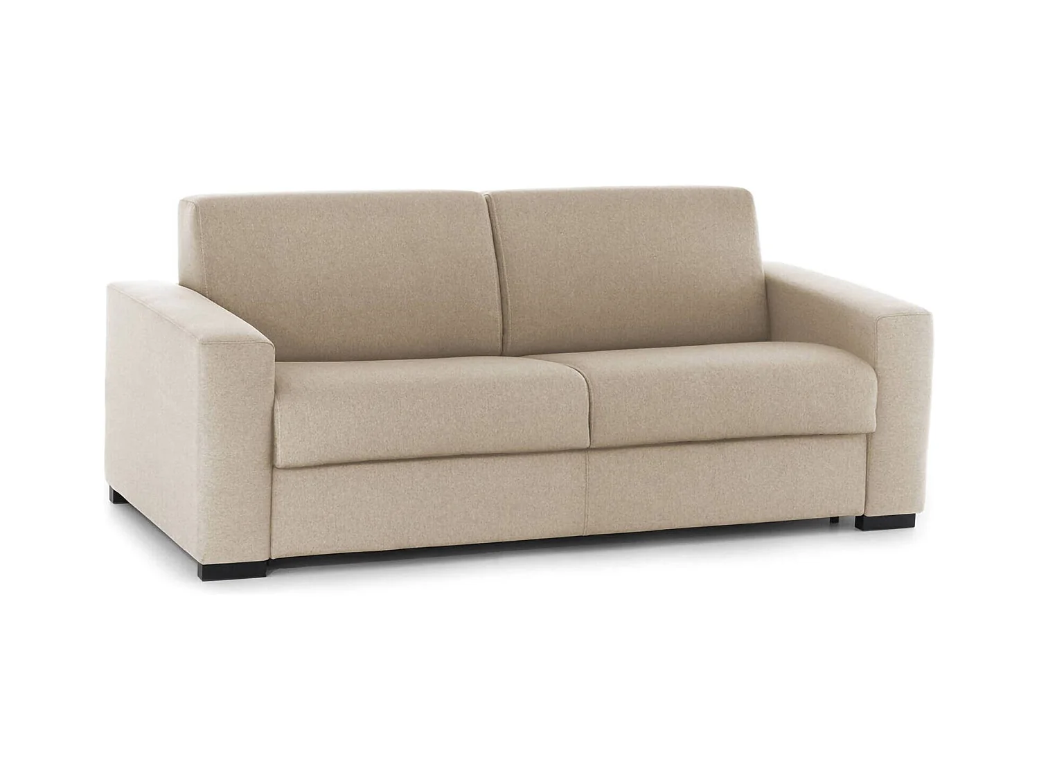 Canapé fixe Dciucc, canapé 3 places, 100% Made in Italy, Canapé de salon en tissu rembourré, avec accoudoirs standards, 220x95h90 cm, Beige