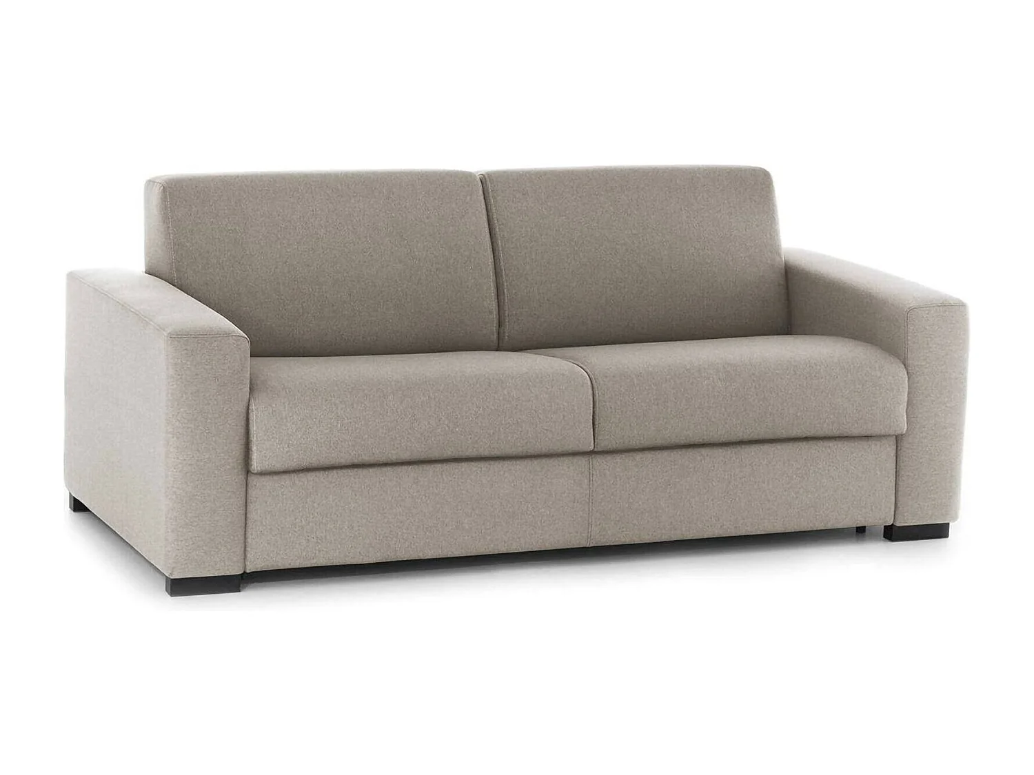 Canapé fixe Dgrabb, canapé 3 places, 100% Made in Italy, Canapé de salon, en tissu rembourré, avec accoudoirs fins, Cm 200x95h90, Taupe