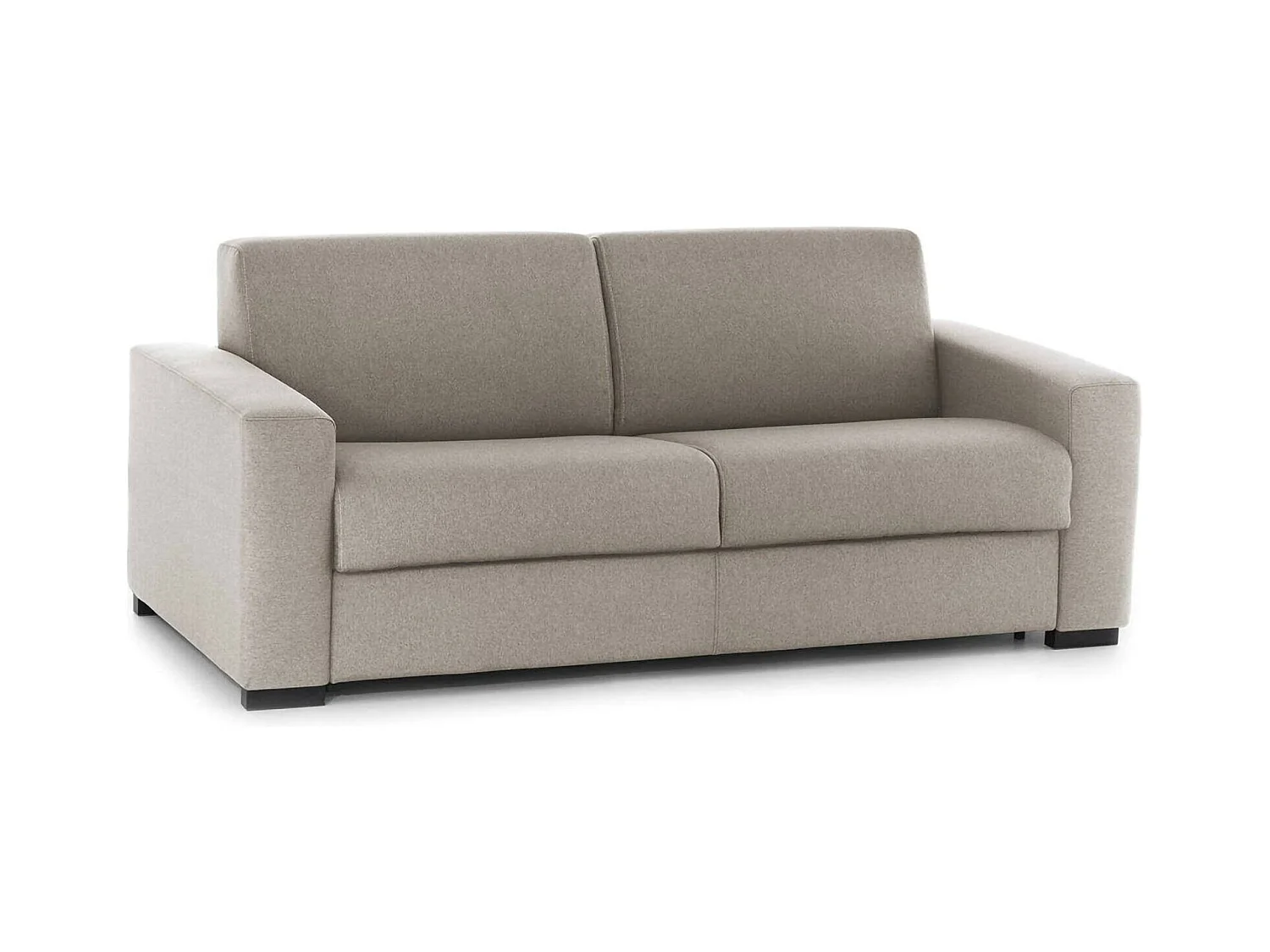 Canapé fixe Dgrabb, canapé 3 places, 100% Made in Italy, Canapé de salon, en tissu rembourré, avec accoudoirs fins, Cm 200x95h90, Taupe