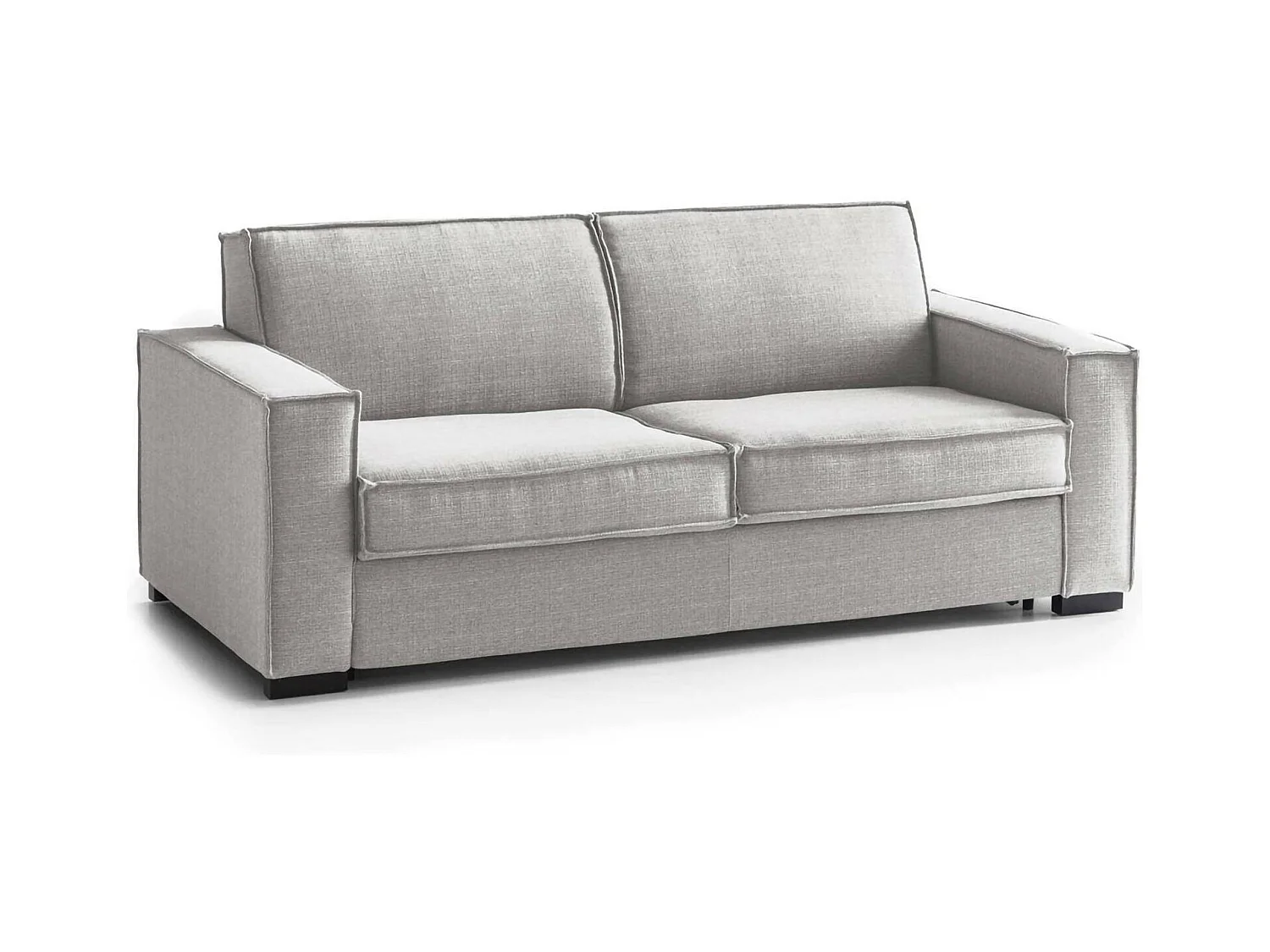 Canapé fixe Dgozz, Grand canapé 2 places, 100% Made in Italy, Canapé de salon en tissu, avec accoudoirs standards, 200x95h90 cm, Gris