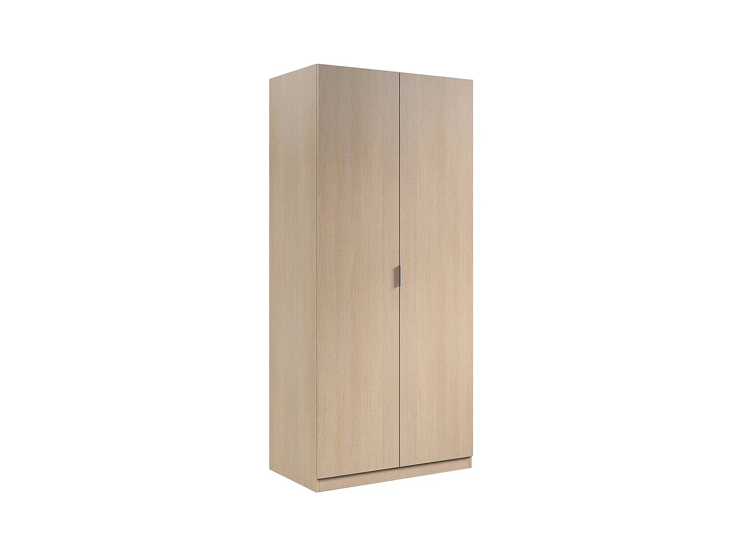 Armoire orange, Armoire de chambre avec 2 portes battantes, Meuble de chambre avec 1 étagère et tringle à vêtements, 82x52h180 cm, Chêne