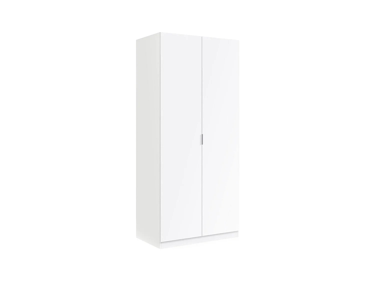 Armoire orange, Armoire de chambre avec 2 portes battantes, Meuble de chambre avec 1 étagère et tringle à vêtements, 82x52h180 cm, Blanc
