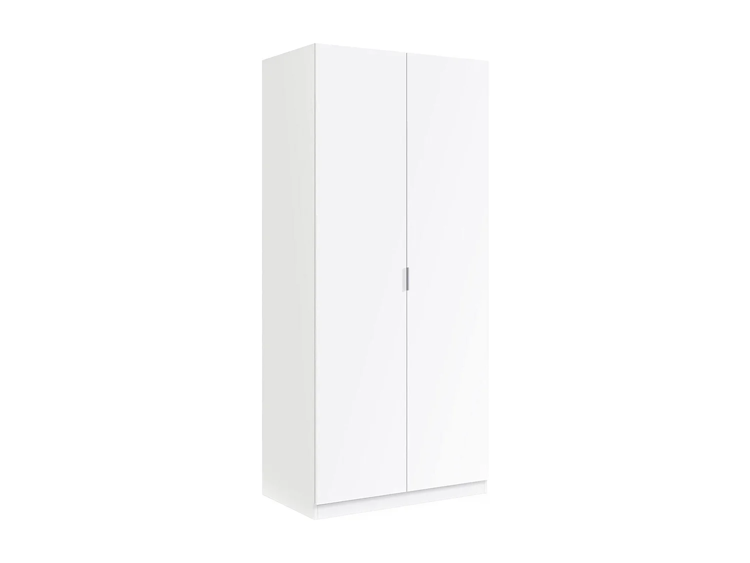 Armoire orange, Armoire de chambre avec 2 portes battantes, Meuble de chambre avec 1 étagère et tringle à vêtements, 82x52h180 cm, Blanc
