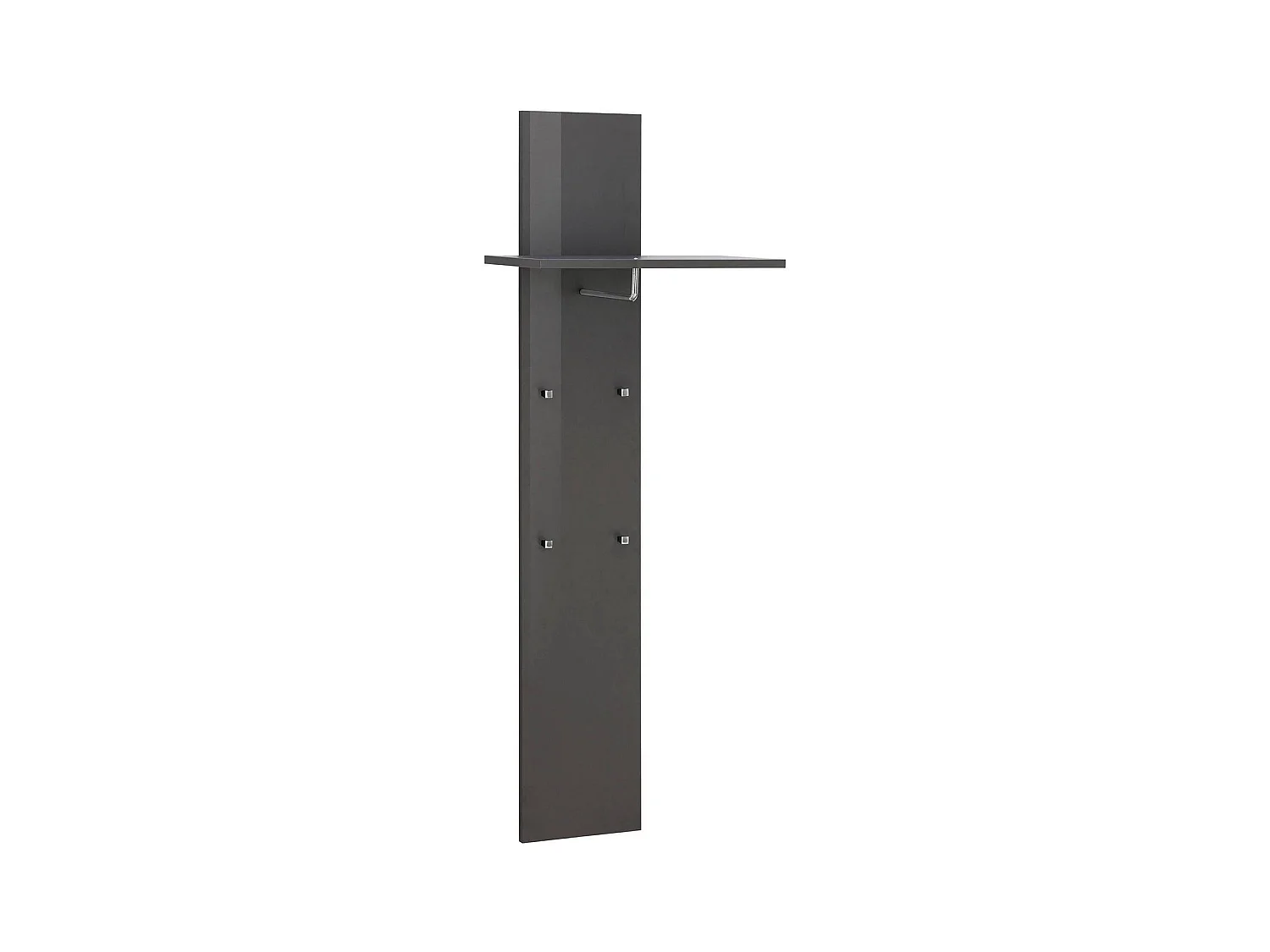 Dlentin entreemeubilair, Moderne multifunctionele entree, Multifunctionele locker voor inkomhal, 100% Made in Italy, 50x27h140 cm, Glanzend Antraciet