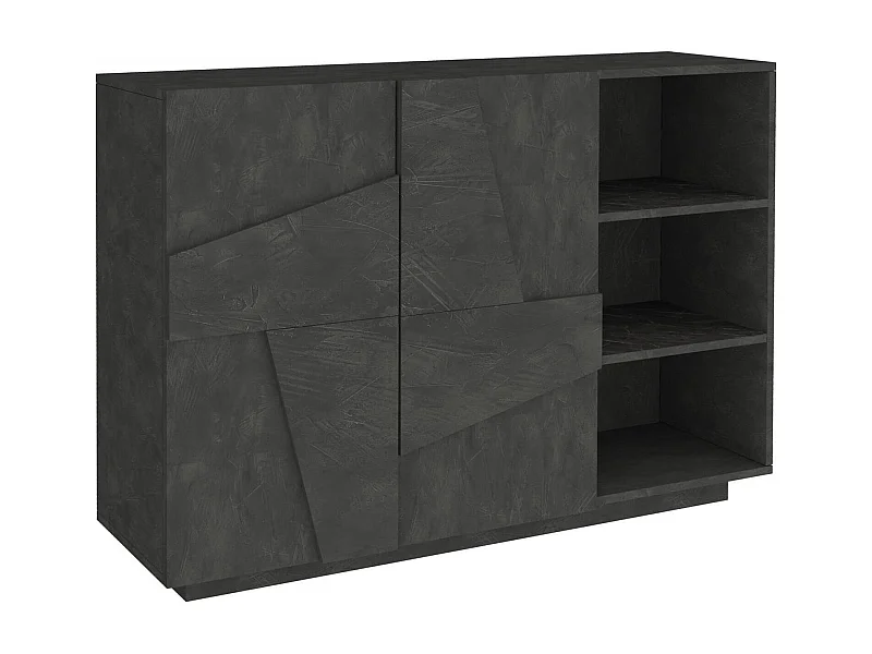 Eingangsmöbel Dmartí, Moderne multifunktionale Eingangshalle, Mehrzweckschrank für Eingangshalle, 100% Made in Italy, cm 121x38h86, Slate
