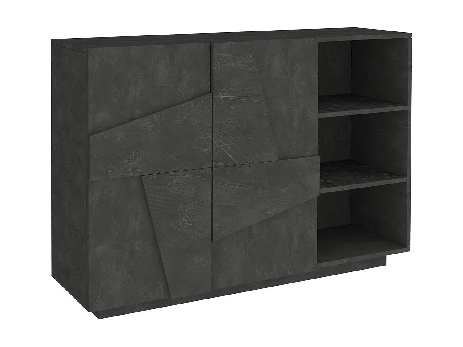 Eingangsmöbel Dmartí, Moderne multifunktionale Eingangshalle, Mehrzweckschrank für Eingangshalle, 100% Made in Italy, cm 121x38h86, Slate
