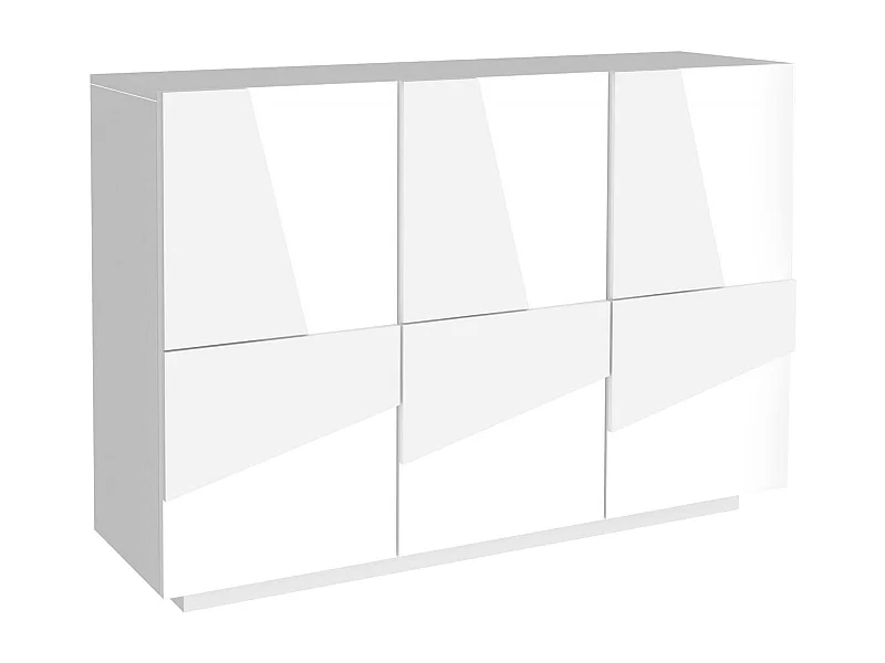 Móvel de entrada Dcircat, entrada multifuncional moderna, armário multiuso para hall de entrada, 100% Fabricado na Itália, 121x38h86 cm, Branco brilhante