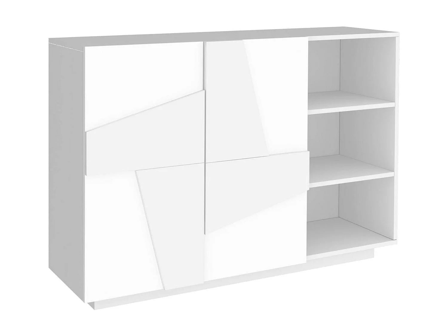Dmartí entreemeubilair, moderne multifunctionele entree, multifunctionele locker voor inkomhal, 100% Made in Italy, 121x38h86 cm, Glanzend wit