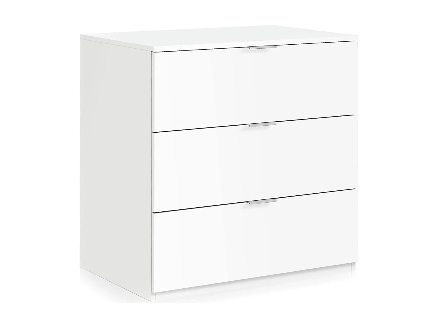 Dmora - Cassettiera Rea, 77x38h80 cm, Bianco