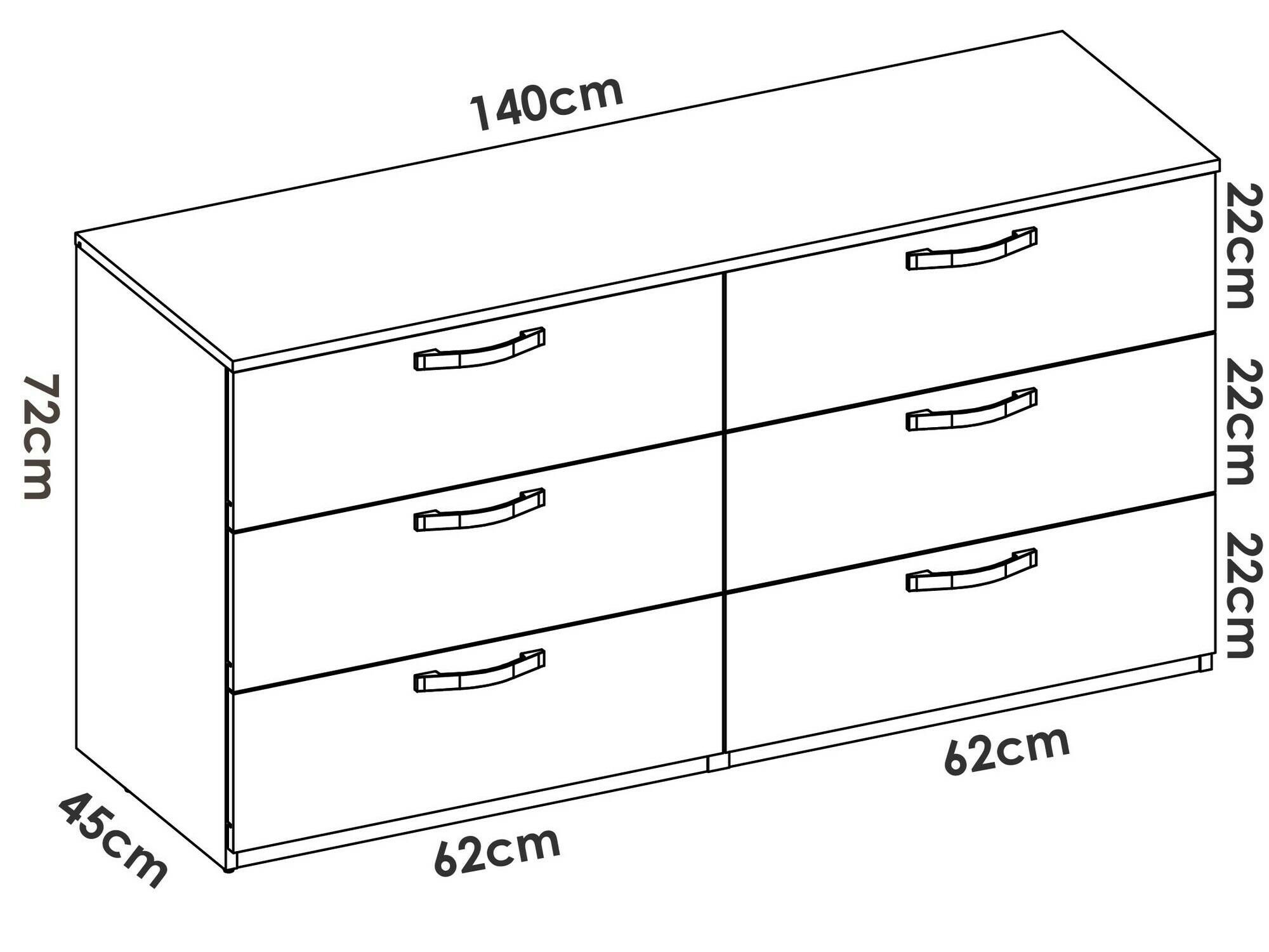 Cassettiera Dgalli, Settimanale per camera da letto, Comò con 5 cassetti,  70x45h117 cm, Rovere