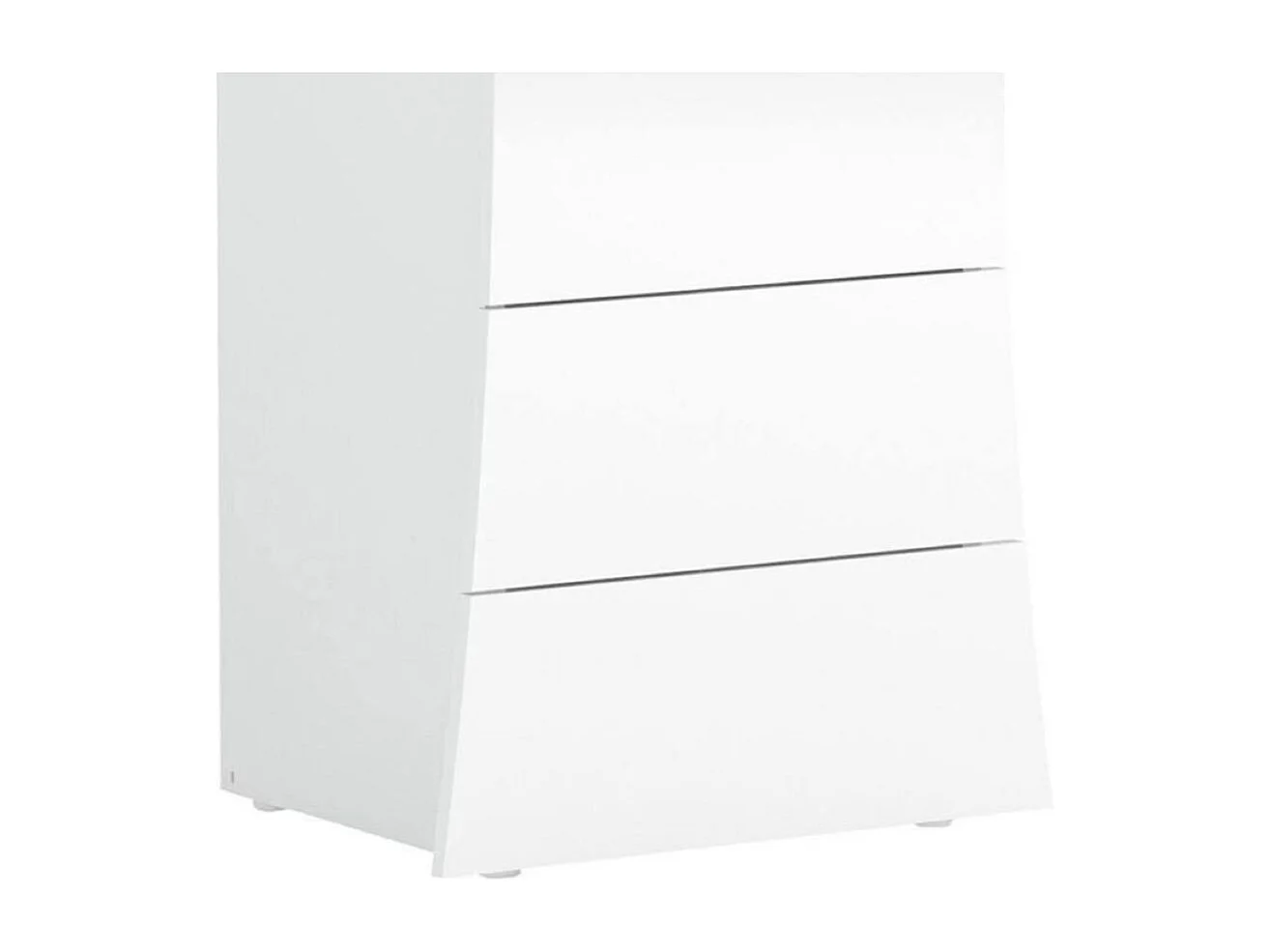 Commode Ddipard, Commode 6 tiroirs, Commode de chambre, 100% Made in Italy, 50x40h122 cm, Blanc brillant