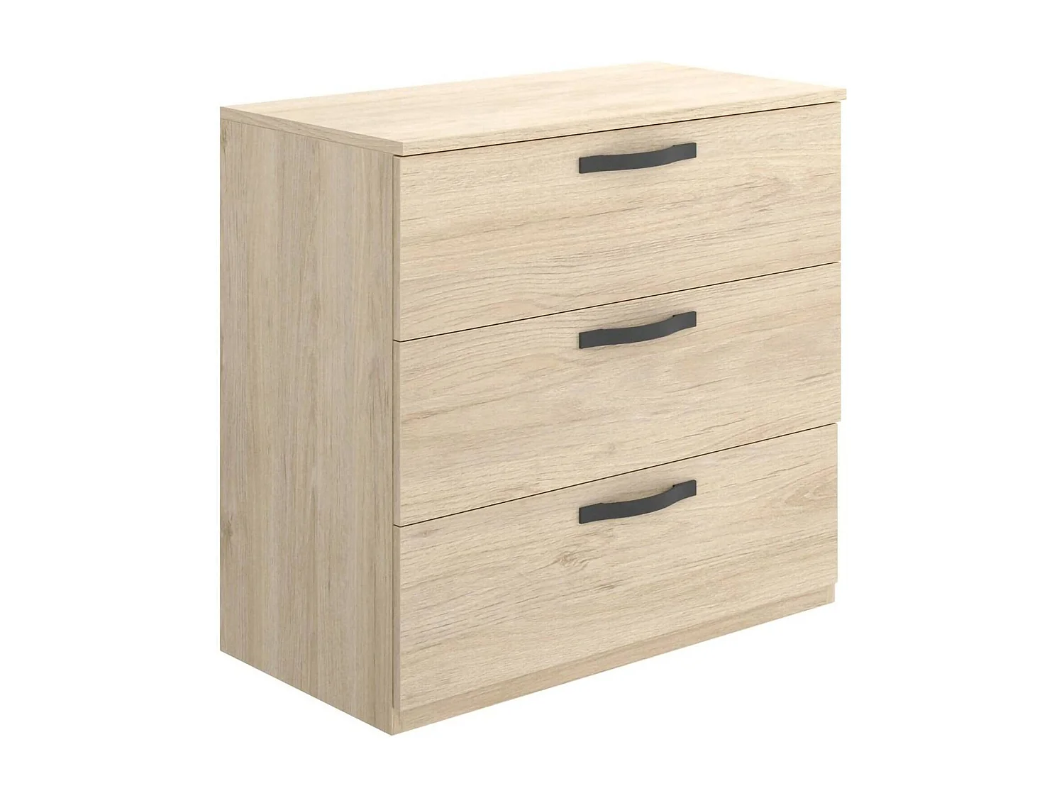 Cassettiera Alic, 3 Cassetti, 44.7x70.4x72.3h cm Marrone Rovere