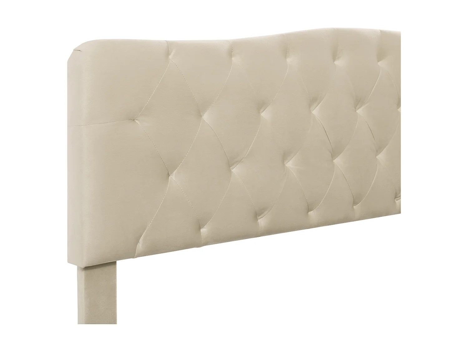 Opbergbed 180 x 200 cm - volwassenenbed - verstelbaar hoofdeinde - houten lattenbodem - fluweel - beige