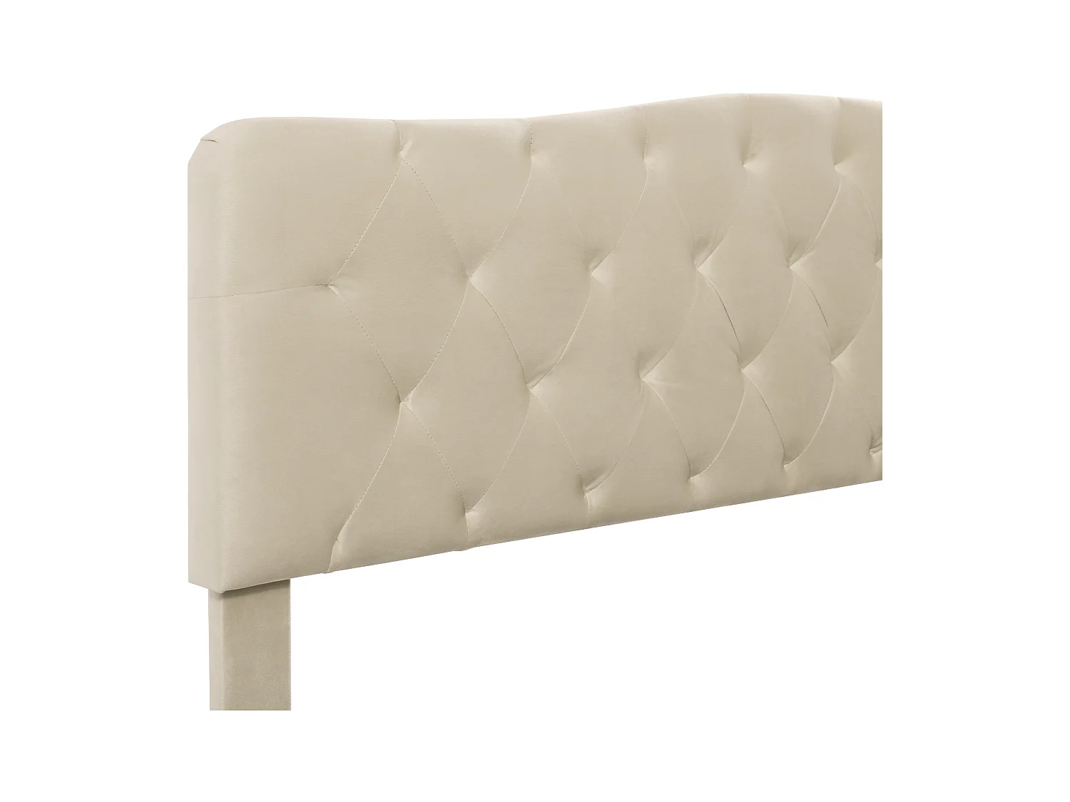 Bett mit Stauraum 180 x 200 cm – Bett für Erwachsene – verstellbares Kopfteil – Lattenrost aus Holz – Samt – Beige