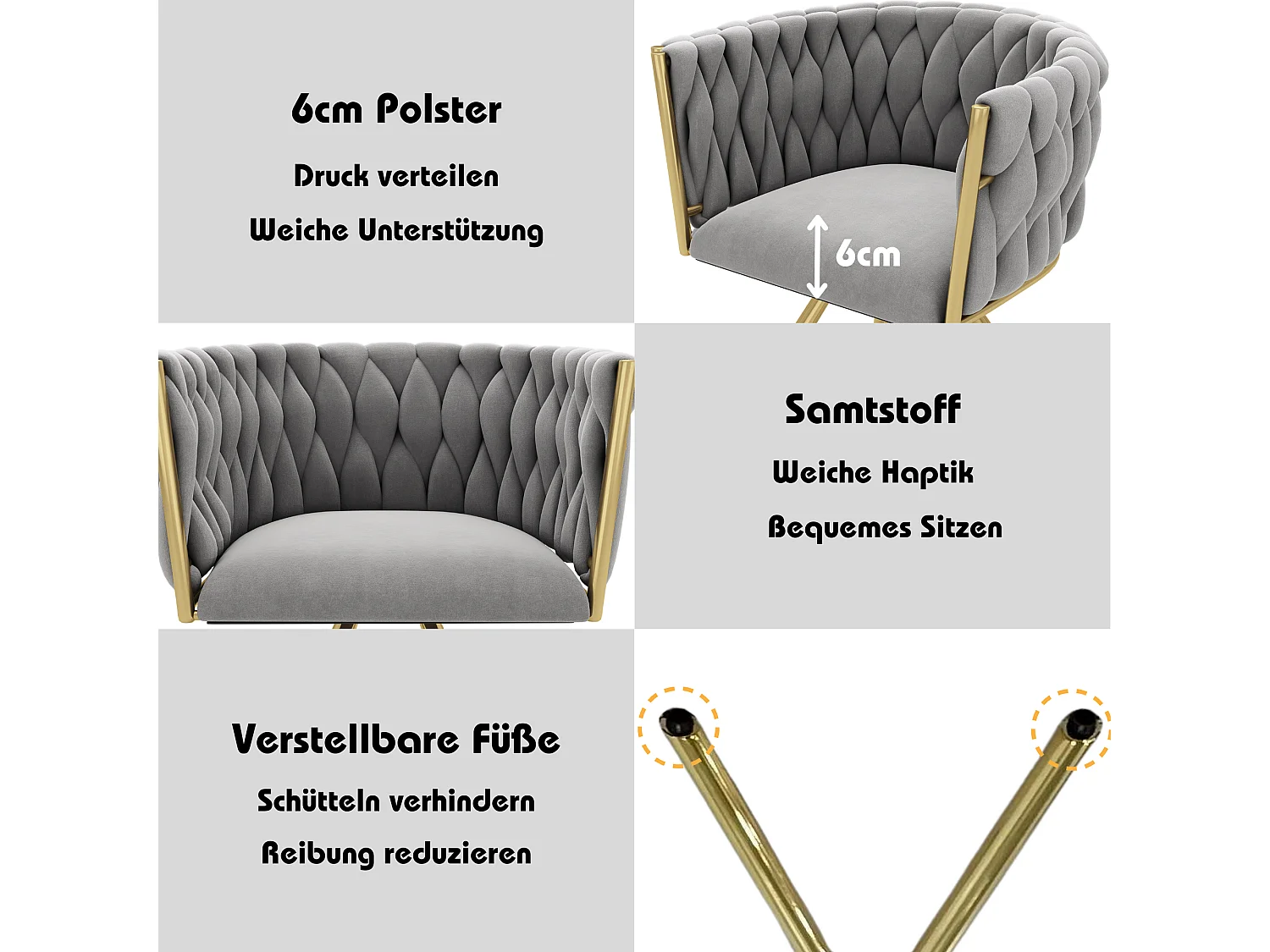 Doppelbett mit Stauraum 140x200 cm, Streifenstil, höhenverstellbares Kopfteil, Beige
