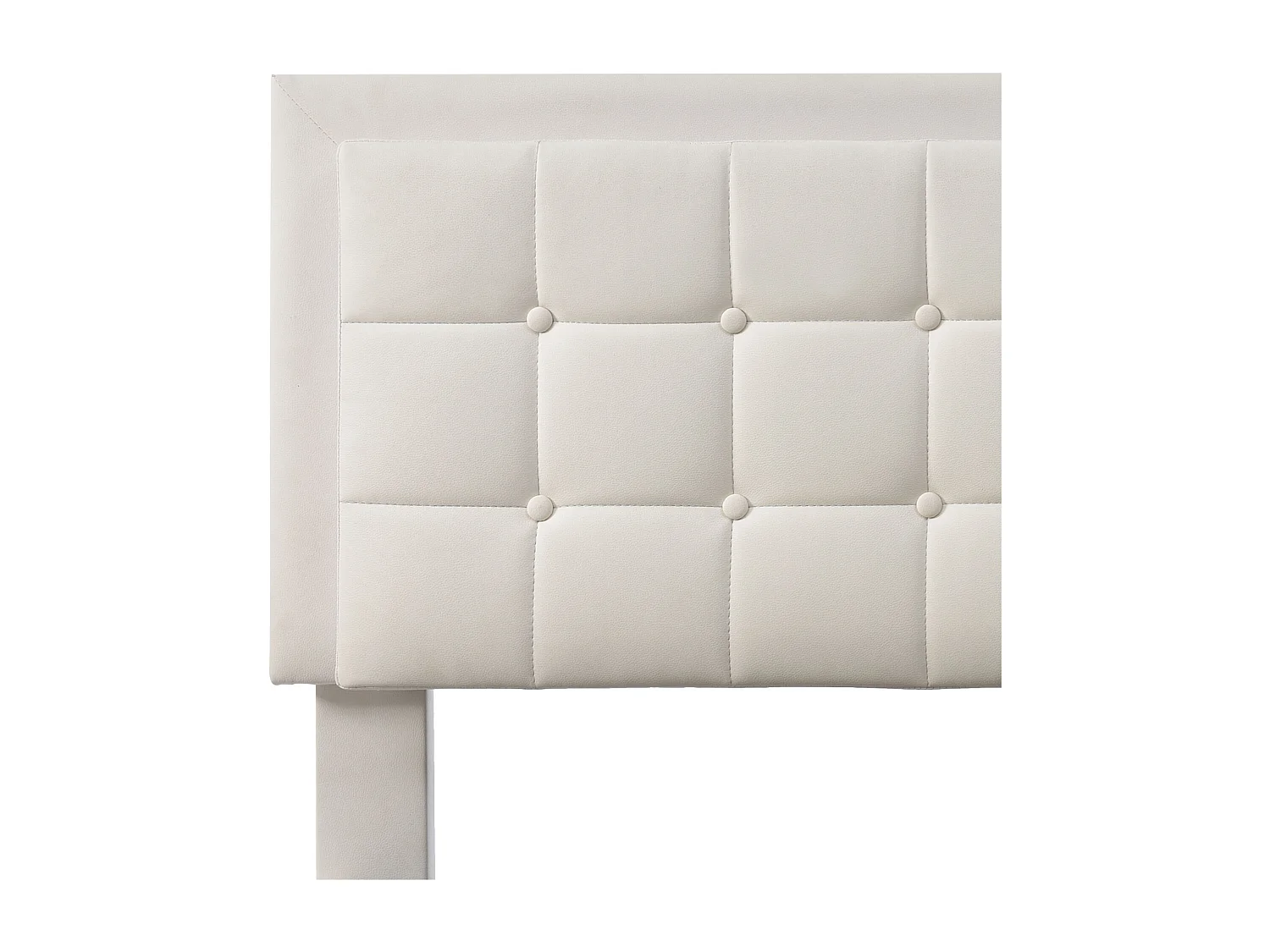 Opbergbed 140 x 200 cm - pu leer - LED's - lattenbodem - wit