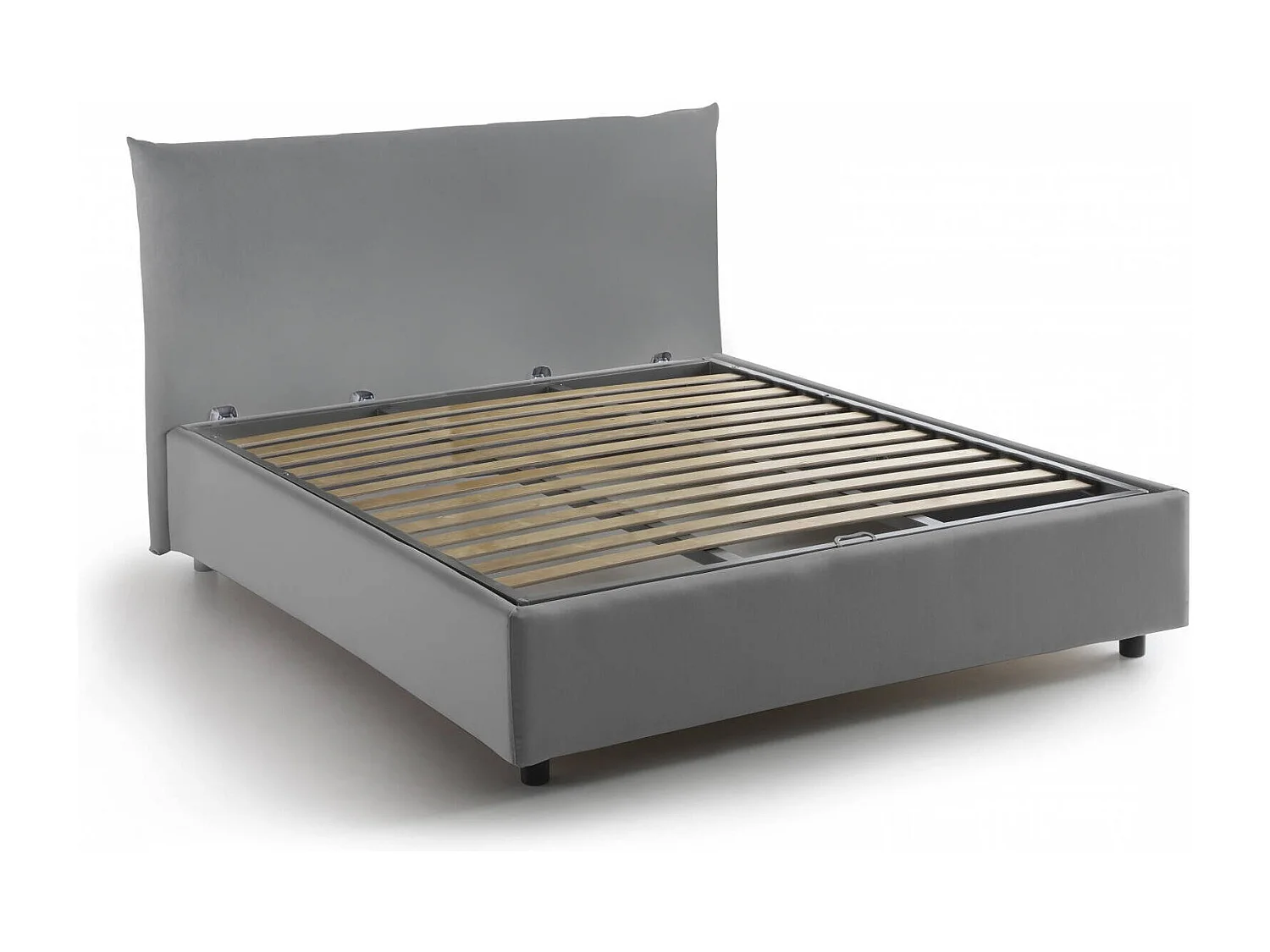 Letto Piazza e Mezza Arpaise, Materasso Incluso Made in Italy, 150x215 cm Grigio