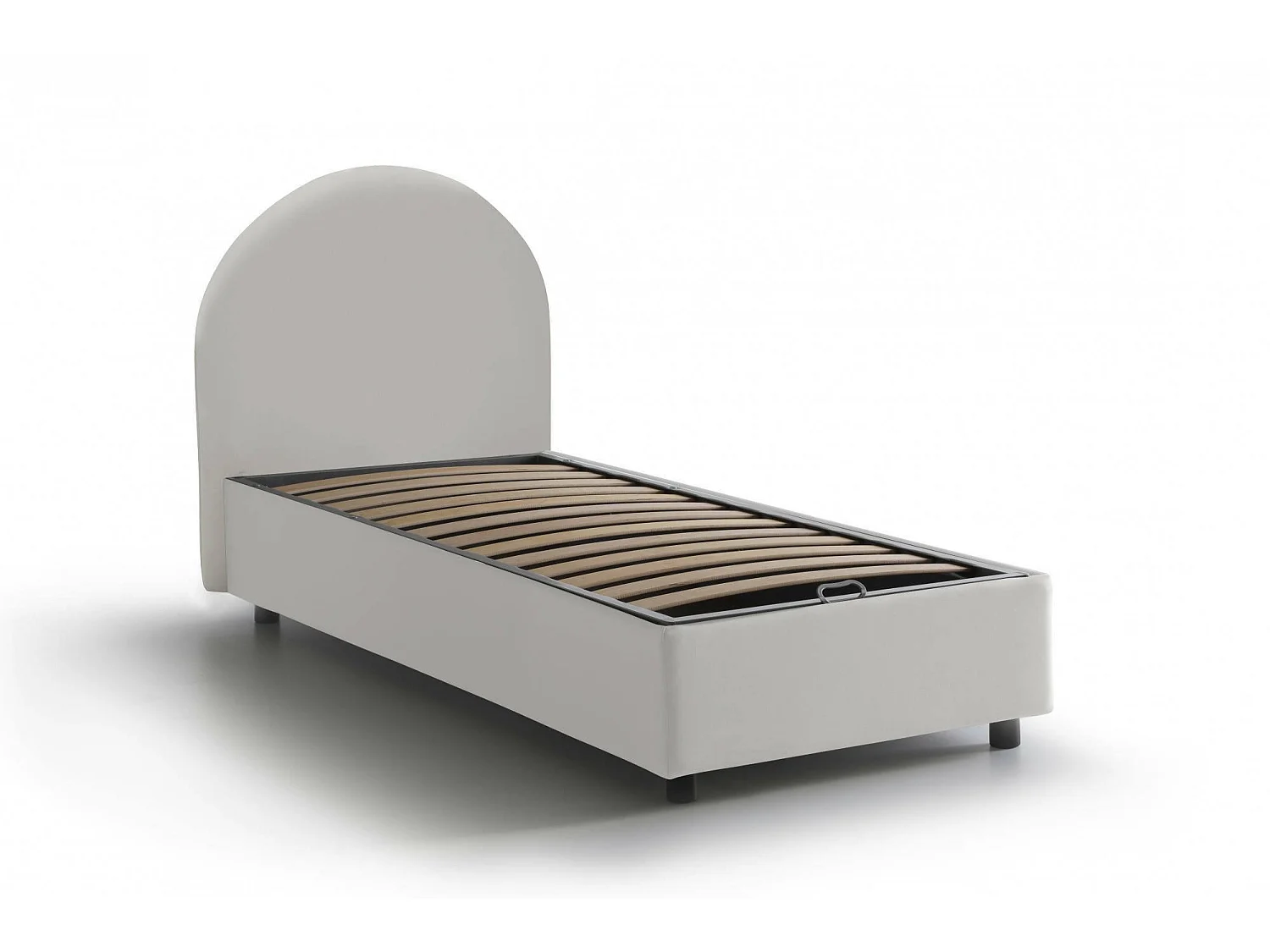 Letto Singolo Cirilla, Materasso Incluso Made in Italy, 95x205 cm Bianco