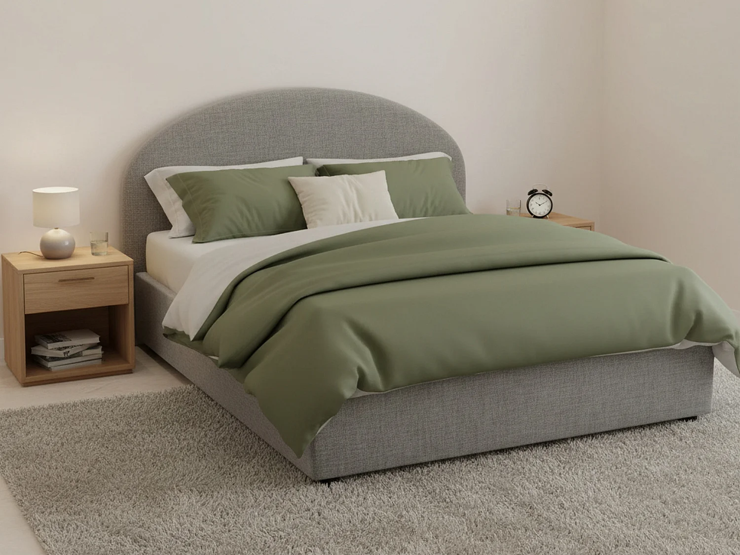 Lit double Dbogda, lit coffre avec revêtement en tissu, 100% Made in Italy, ouverture frontale, avec matelas 120x190 cm inclus, gris