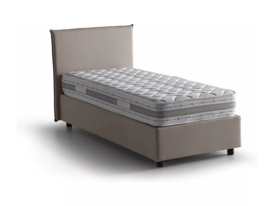 Kauf Unique Einzelbett Dban, Containerbett mit Stoffbespannung, 100% Made in Italy, Frontöffnung, mit Matratze Cm 90x190 enthalten, Turteltaube