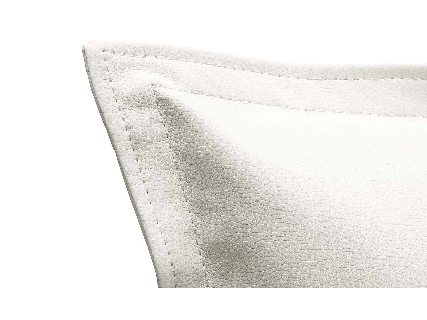 Dfin tweepersoonsbed, Opbergbed met bekleding van eco-leer, 100% Made in Italy, Opening aan de voorkant, inclusief matras van 160x200 cm, Wit