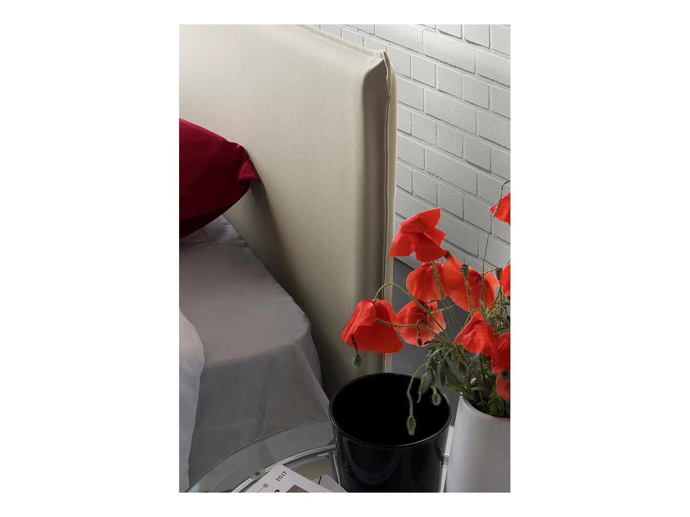 Lit double Dansald, Lit coffre avec revêtement en tissu, 100% Made in Italy, Ouverture frontale, avec matelas 160x200 cm inclus, Beige