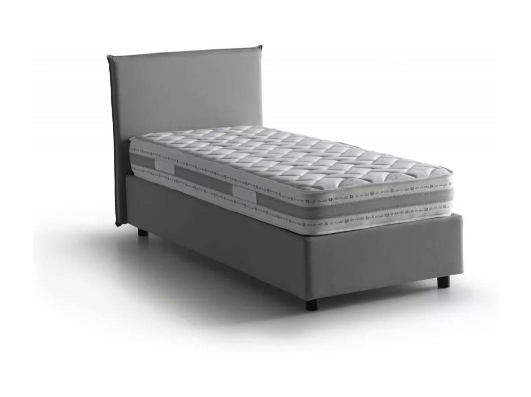 Kauf Unique Einzelbett Daquin, Containerbett mit Stoffbespannung, 100% Made in Italy, Frontöffnung, inklusive Matratze Cm 80x190, Grau