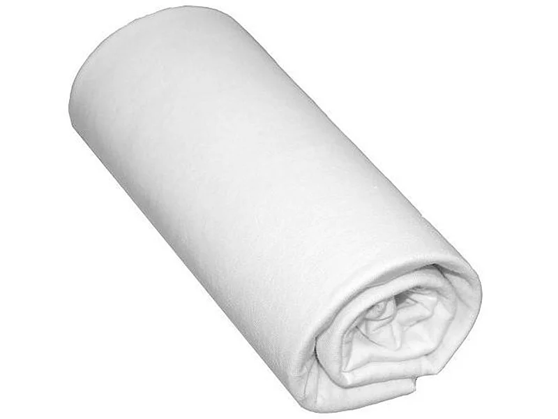 Drap housse bébé 100% coton blanc 60x140 - bonnet 15 cm