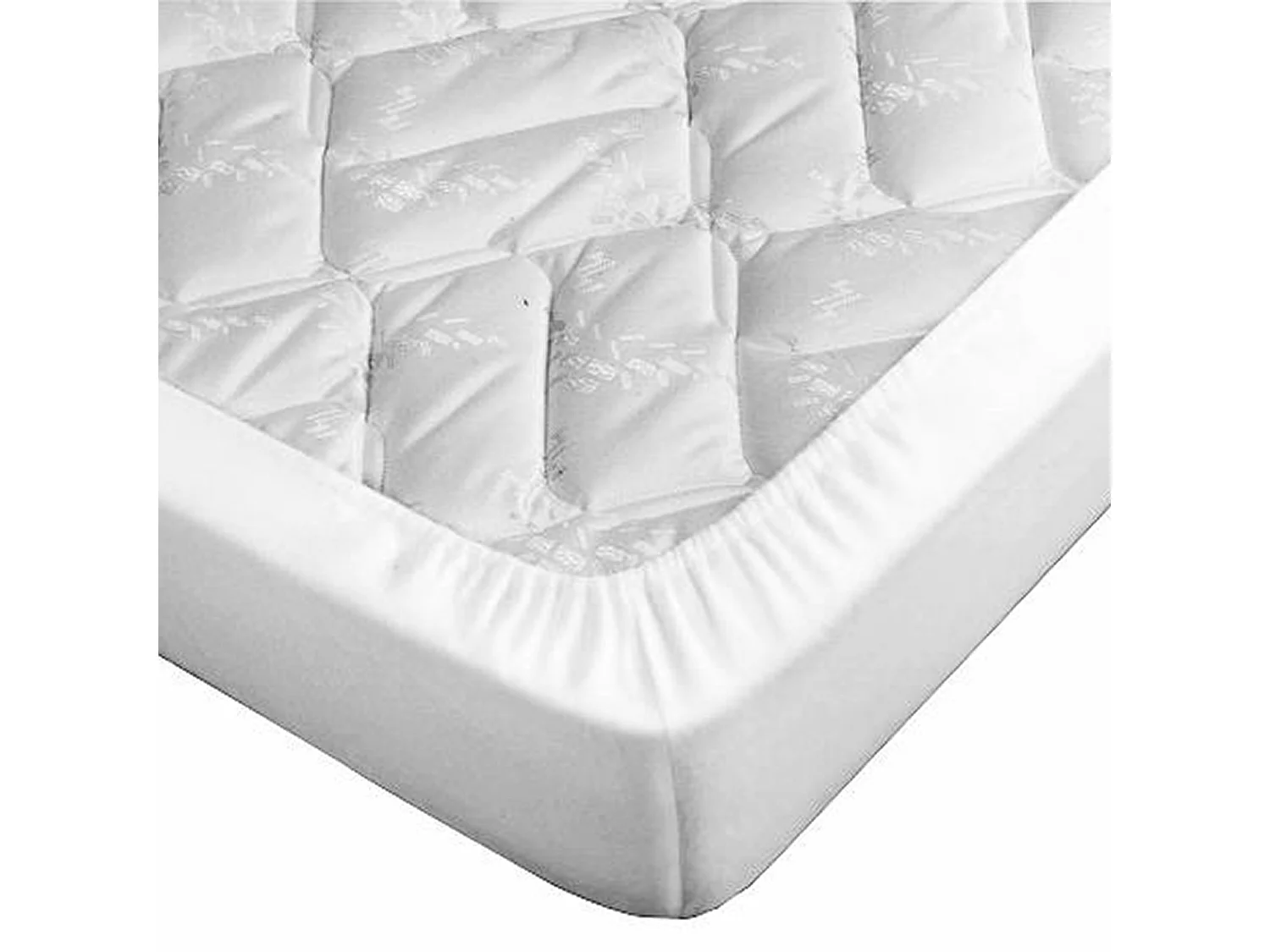 Drap housse blanc pour canapé lit bonnet 15 cm 115x185
