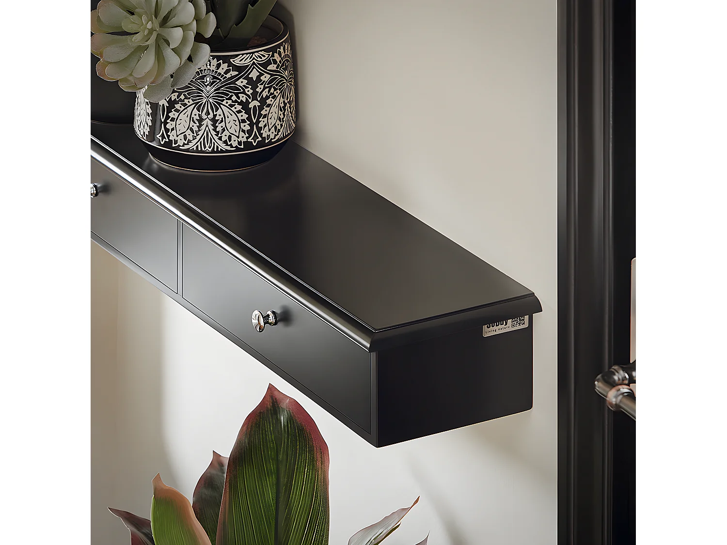 Półka ścienna wisząca z 2 szufladami FRG43-SCH