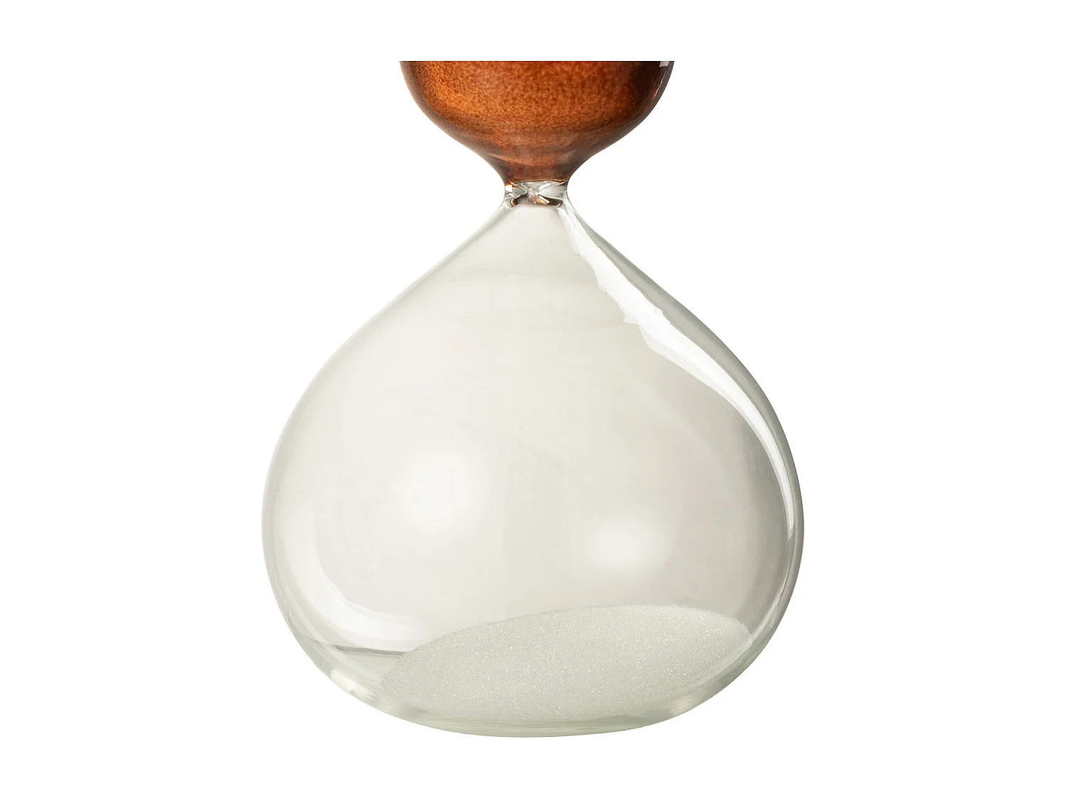 Sablier Design en Verre "Temps" 23cm Blanc