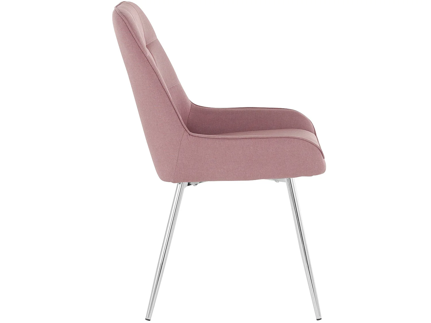 Juri | Lot de 2 chaises de salle à manger rembourrées en tissu tressé rose