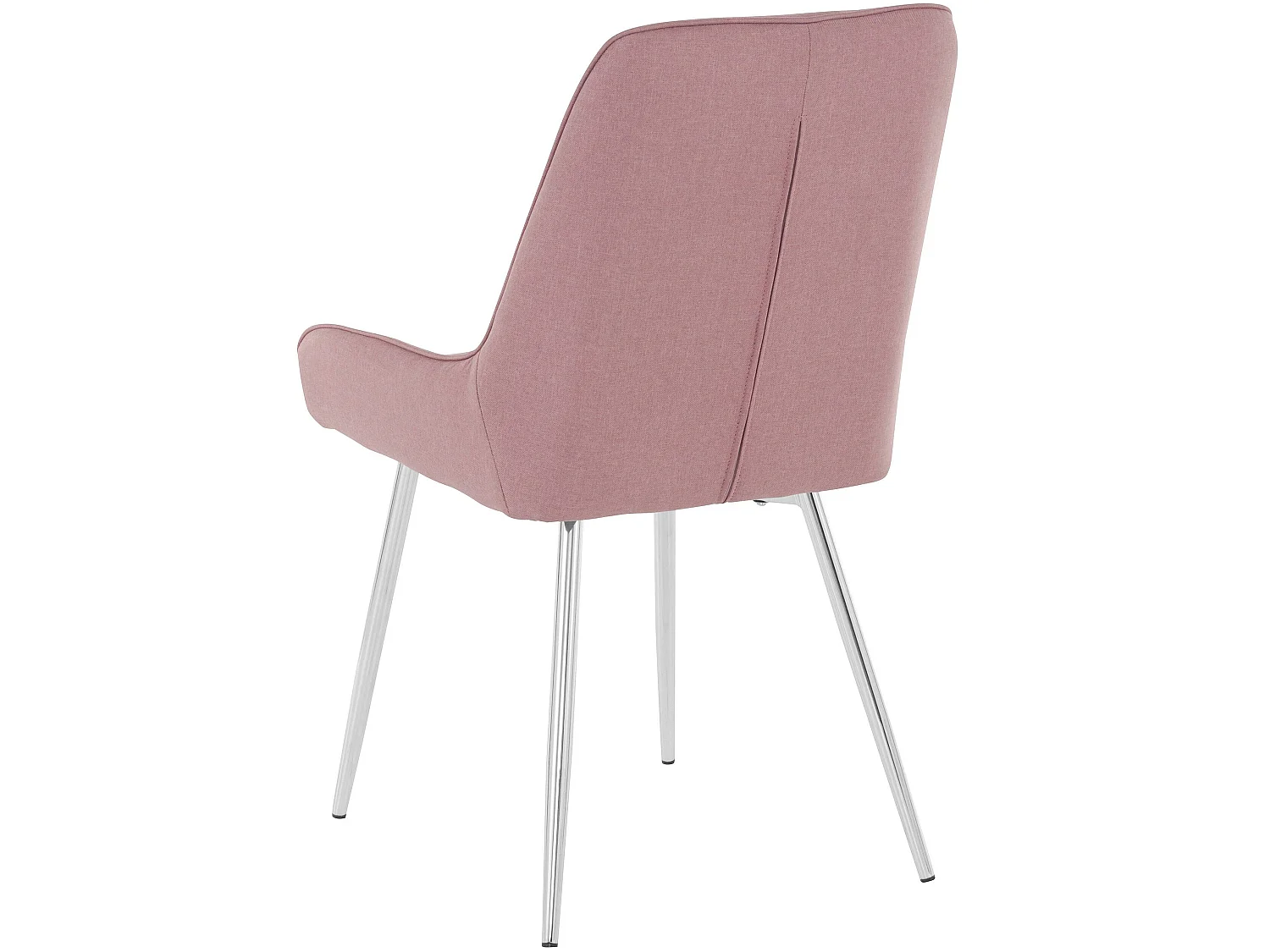 Juri | Lot de 2 chaises de salle à manger rembourrées en tissu tressé rose