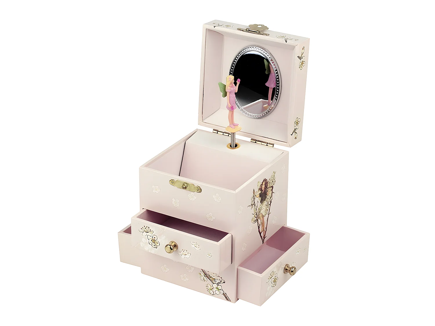 Coffret à bijoux musical cerisier