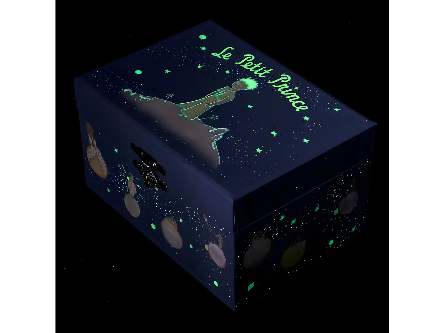 Coffret à bijoux musical Le petit Prince Phosphorescent