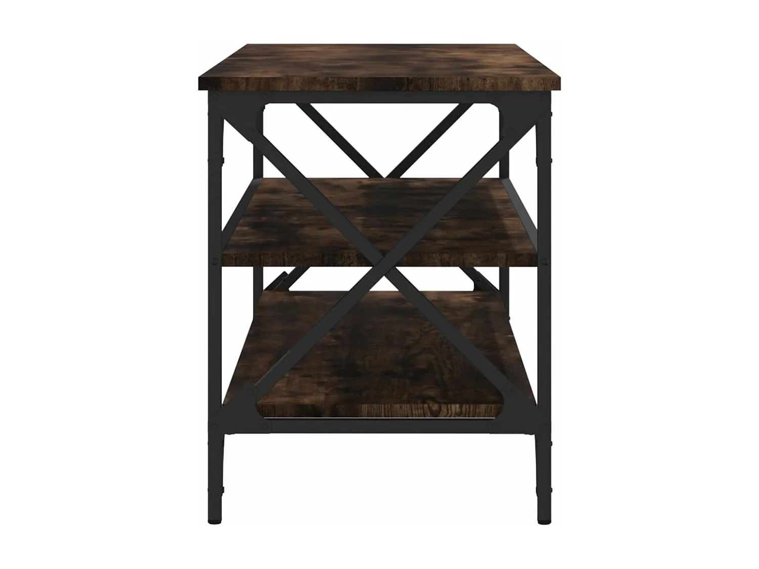 Meuble TV Chêne fumé 100x40x50 cm Bois d'ingénierie