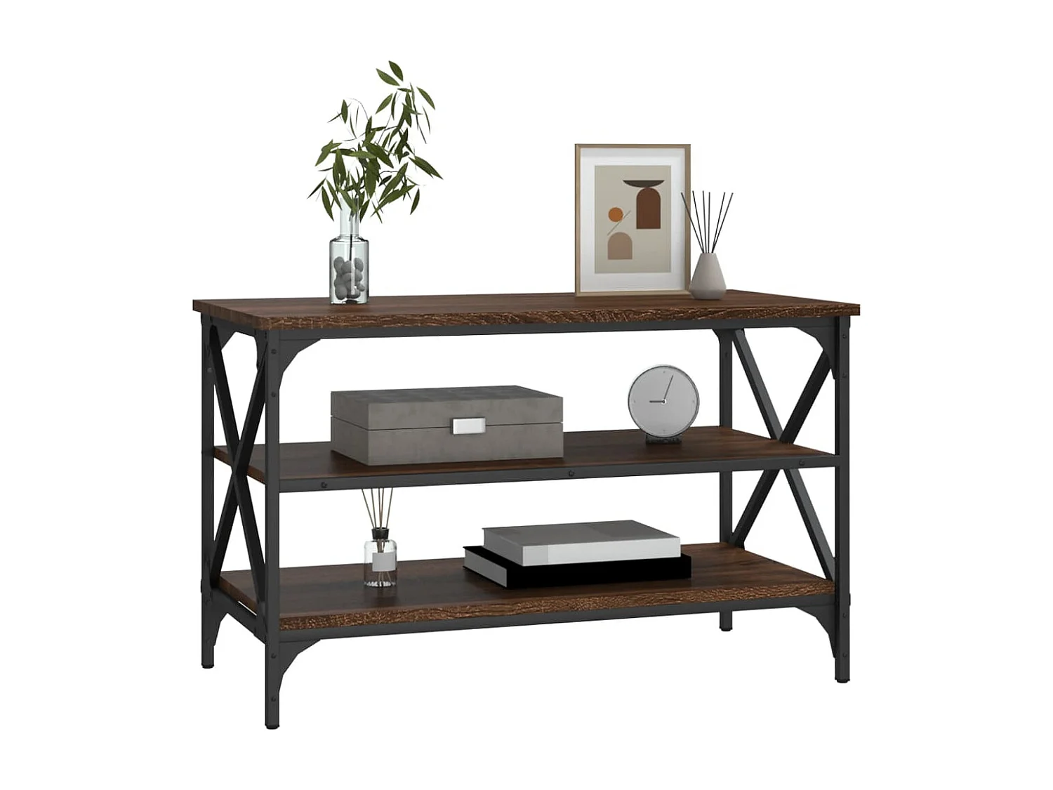 Meuble TV Chêne marron 80x40x50 cm Bois d'ingénierie