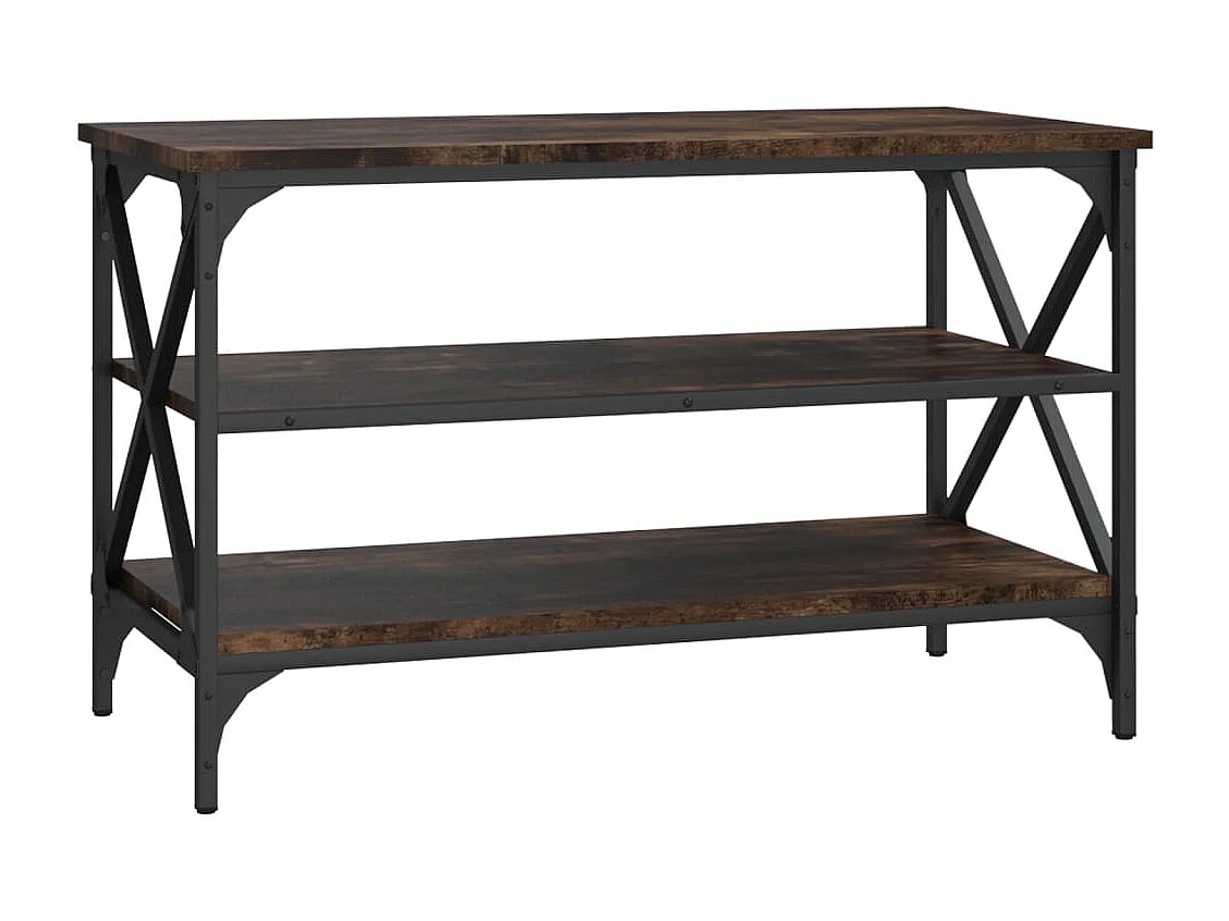 Meuble TV Chêne fumé 80x40x50 cm Bois d'ingénierie