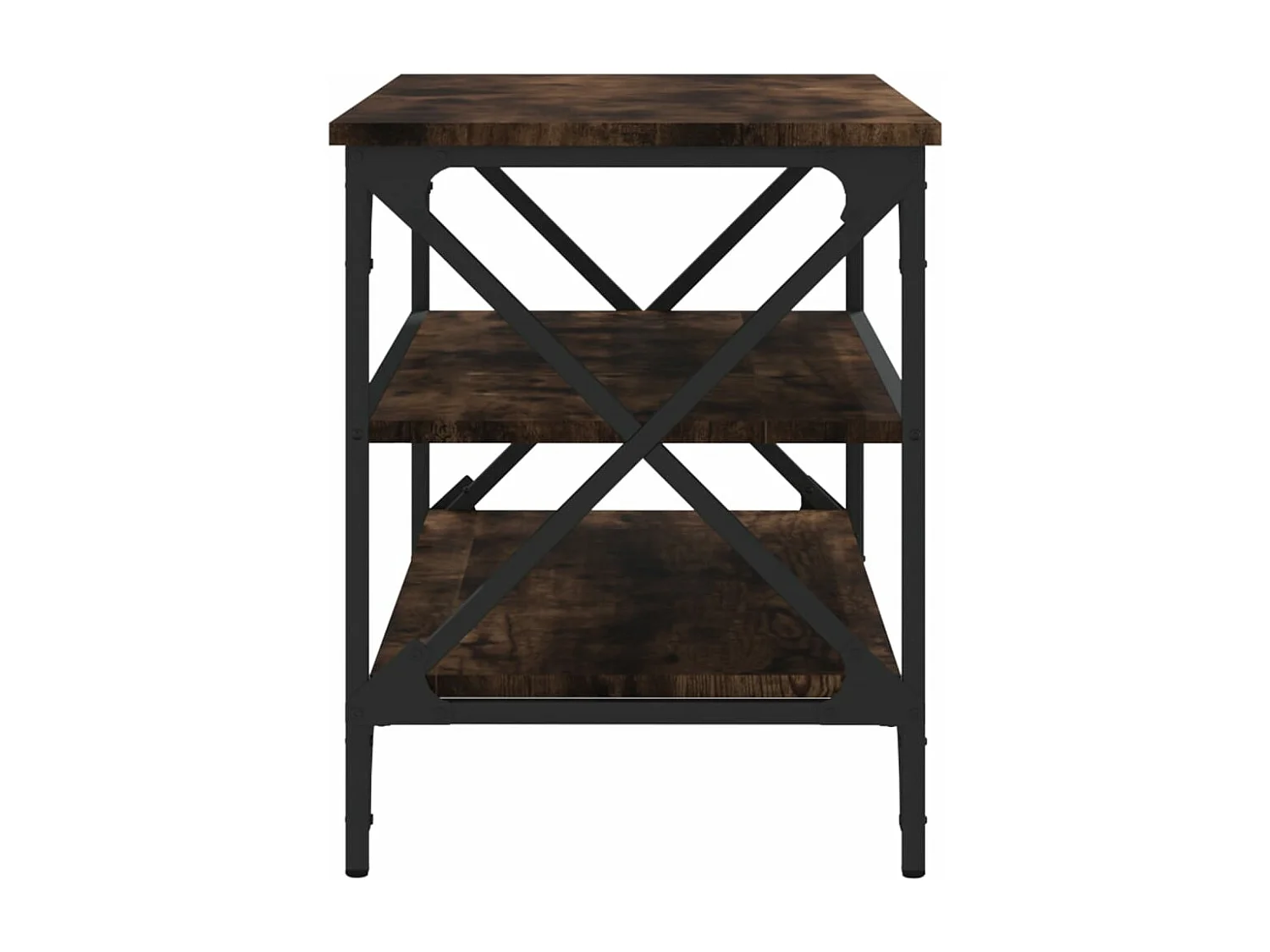 Meuble TV Chêne fumé 80x40x50 cm Bois d'ingénierie