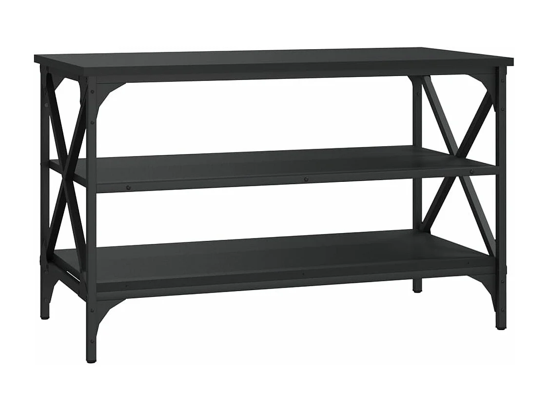 Meuble TV Noir 80x40x50 cm Bois d'ingénierie