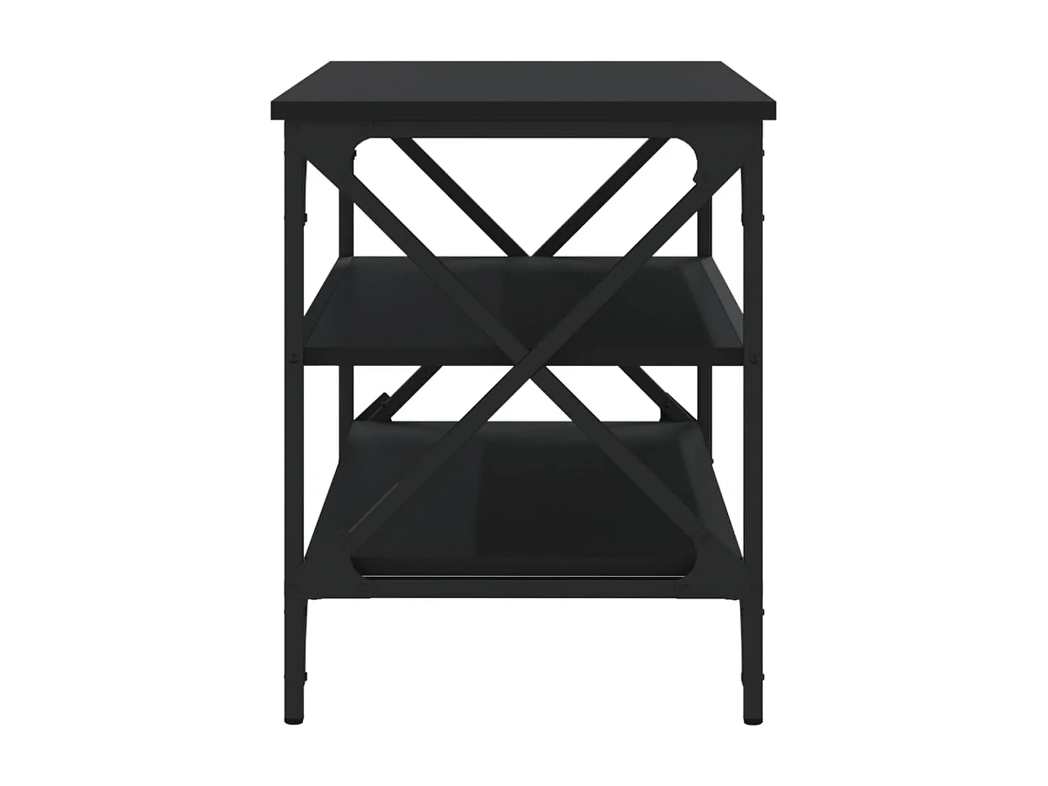 Meuble TV Noir 80x40x50 cm Bois d'ingénierie