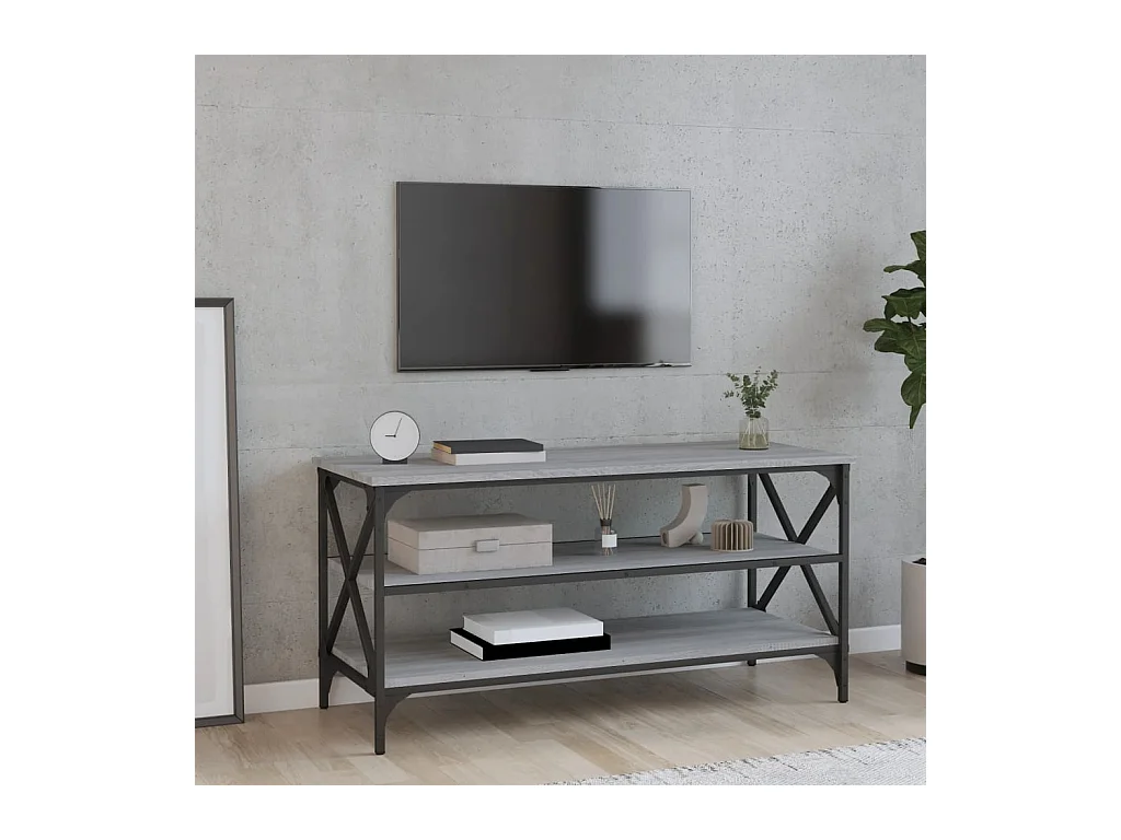 Meuble TV Sonoma gris 100x40x50 cm Bois d'ingénierie
