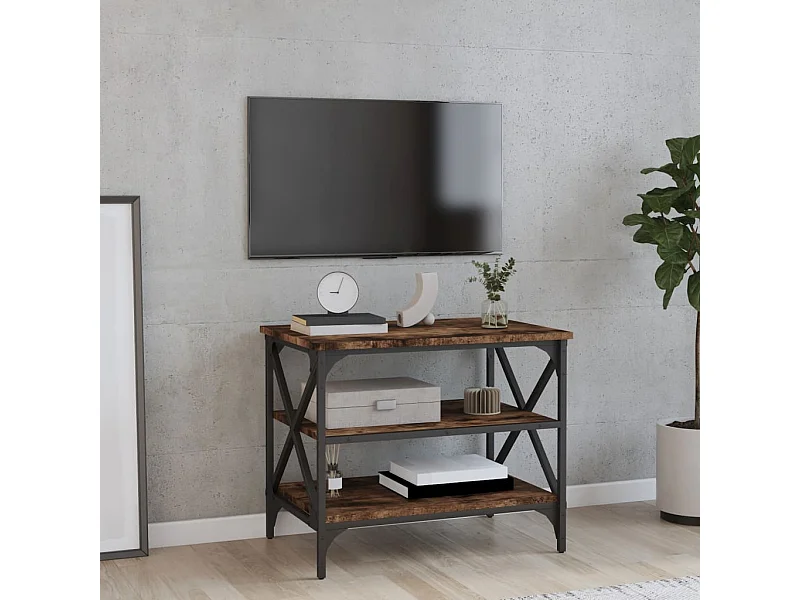 Mueble para TV madera contrachapada roble ahumado 60x40x50 cm