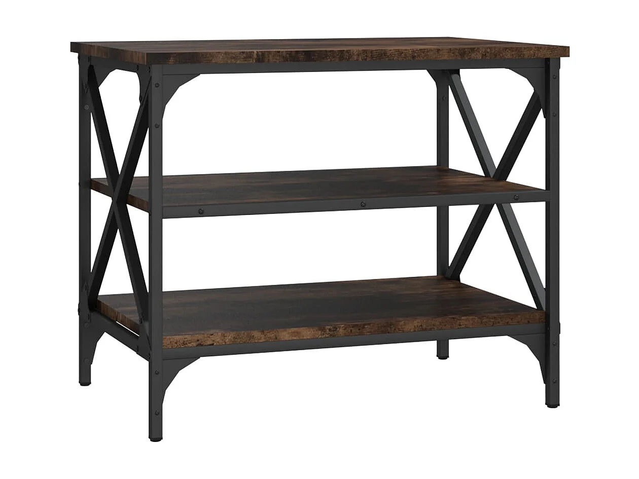 Meuble TV Chêne fumé 60x40x50 cm Bois d'ingénierie