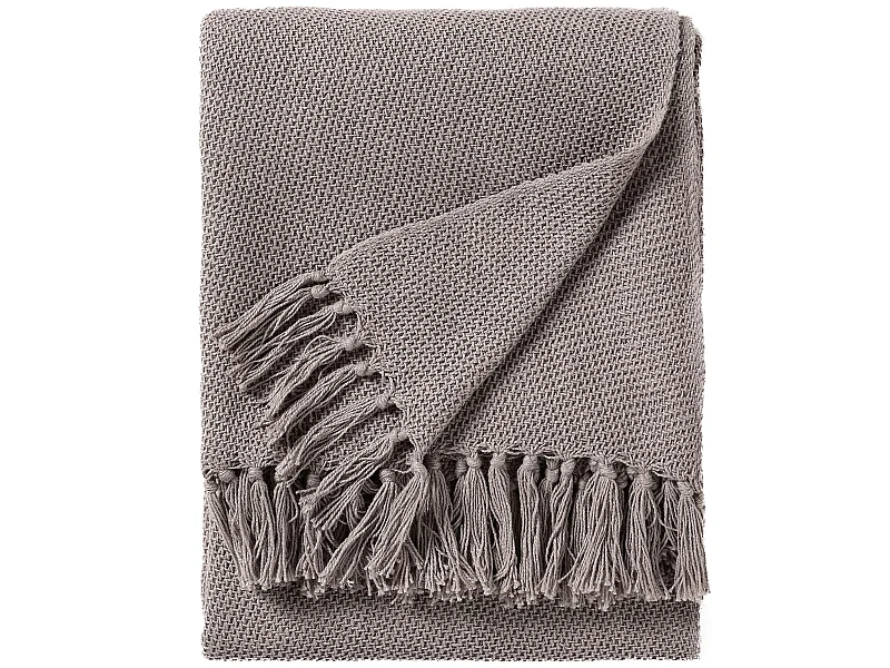 Couverture en coton Ezra Gris 125x150 cm