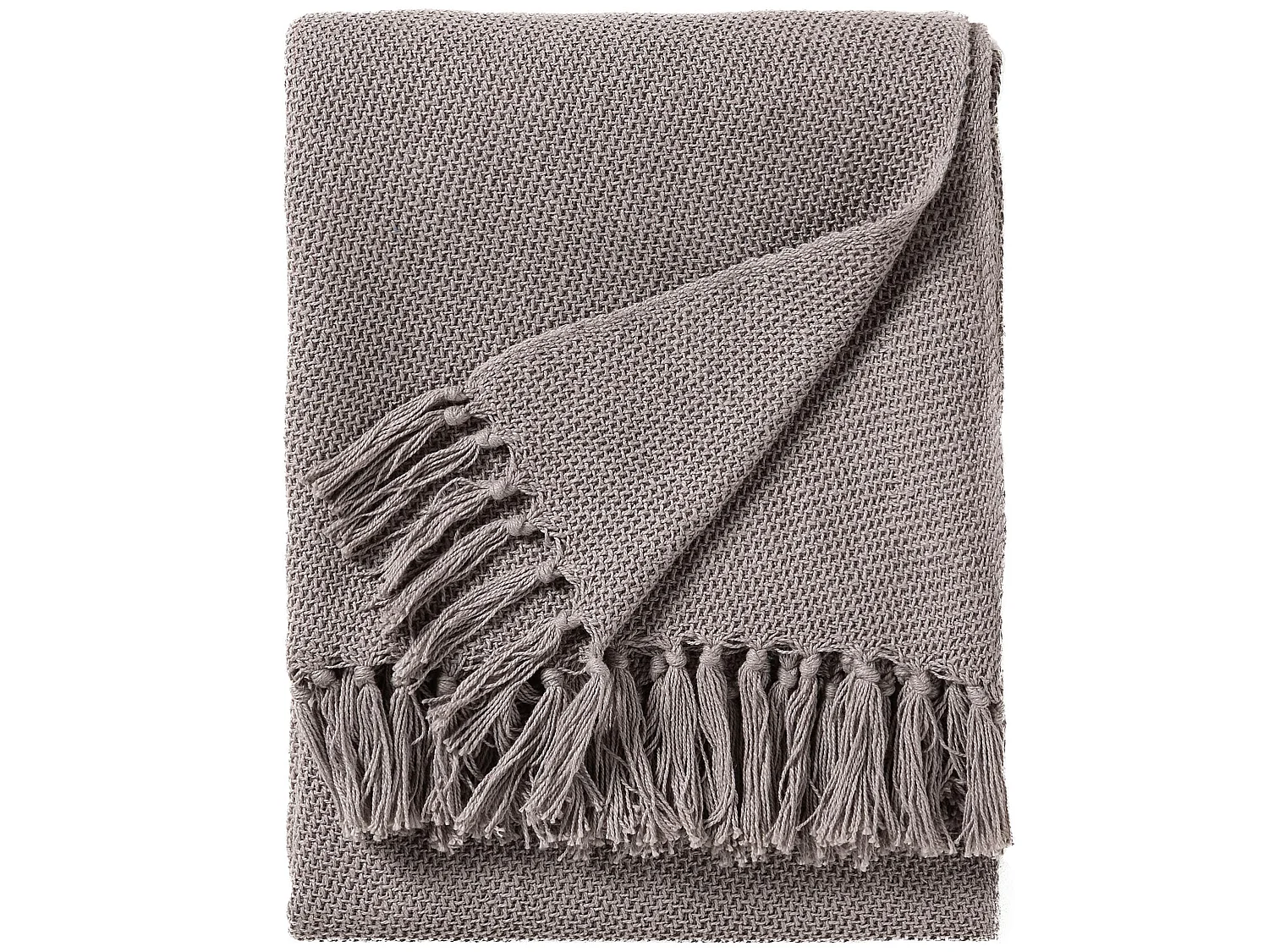 Couverture en coton Ezra Gris 125x150 cm