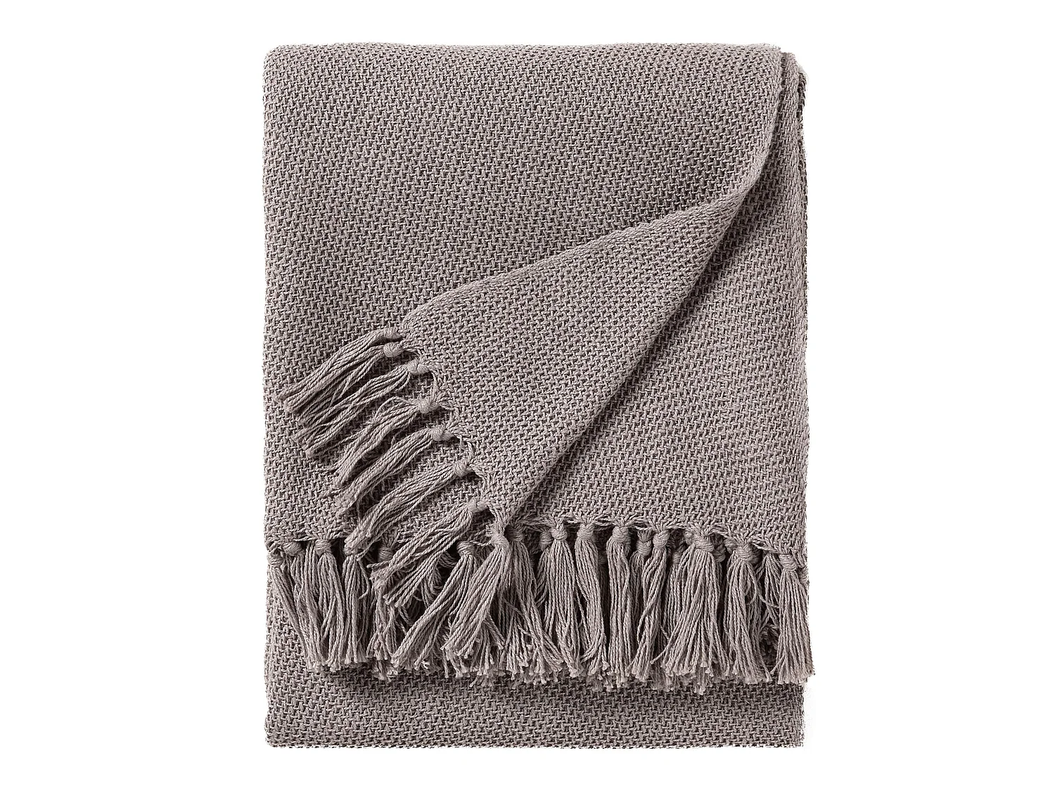Couverture en coton Ezra Gris 125x150 cm