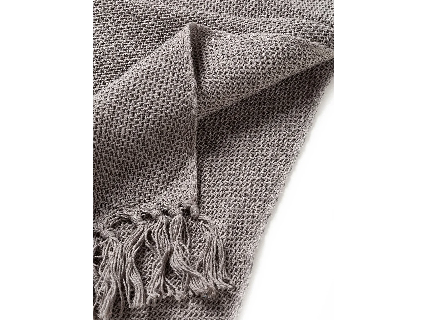 Couverture en coton Ezra Gris 125x150 cm