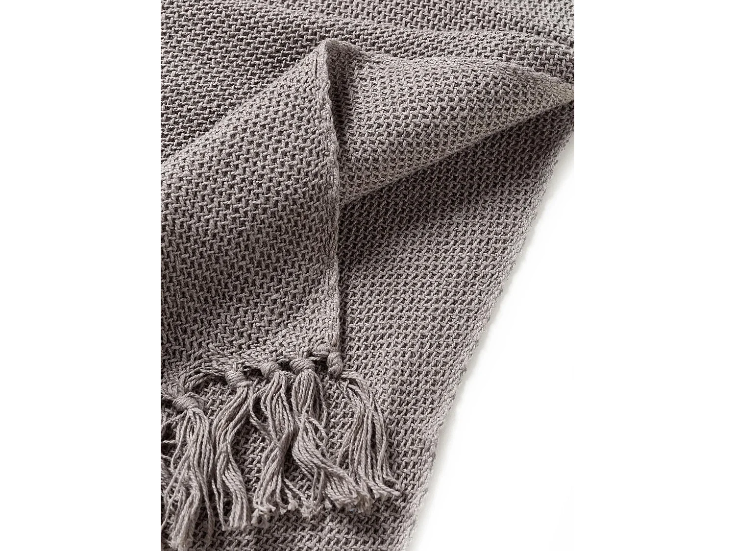 Couverture en coton Ezra Gris 125x150 cm