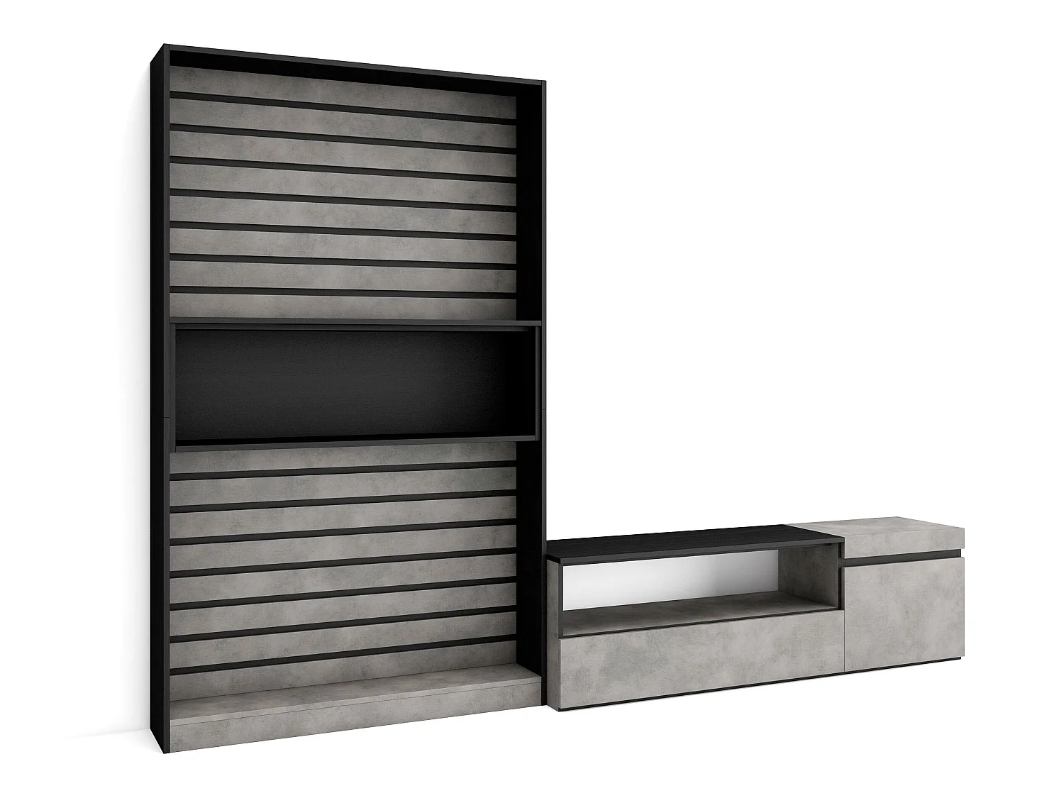 Meubels voor woonkamer, 260x186x35cm, Voor tv's tot 65", TV-Tafel, Cement